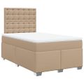 vidaXL Boxspring posteľ s matracom kapučínová 120x200 cm umelá koža