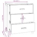 vidaXL Komoda biela 62x38x70 cm spracované drevo