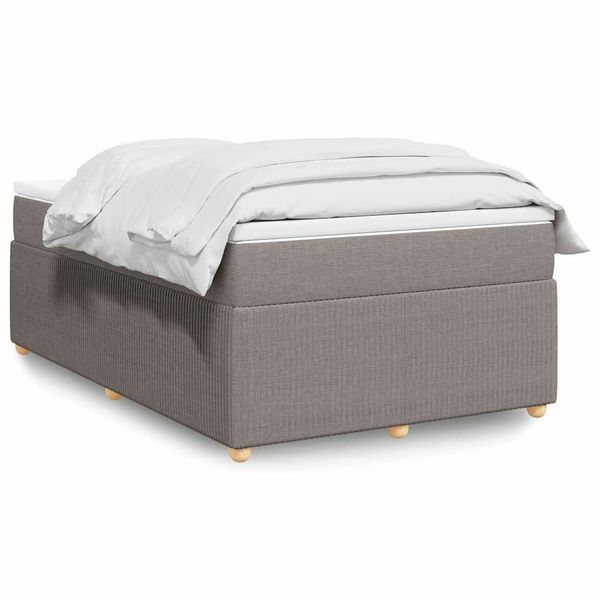 vidaXL Boxspring posteľ s matracom sivohnedý 120x200 cm látka