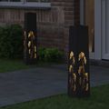 vidaXL Solárne LED svetlo na chodník 2 ks Teplá biela 18 x 18 x 80 cm