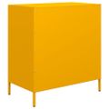 vidaXL Komoda horčicovožltá 68x39x73,5 cm oceľ valcovaná za studena