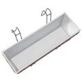 Sada ratanových trapézových kvetináčov pre balkón, 50 cm, 2 ks, hnedé