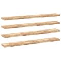 vidaXL Plávajúce police 4 ks 140x20x4 cm neošetrené masívne drevo akácia