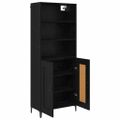 vidaXL Highboard 2 ks Čierny dub 69,5 x 34 x 180 cm Kompozitné drevo