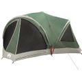 vidaXL Rodinný stan pre 10 osôb Zelená a šedá 460 x 430 x 214 cm
