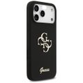Guess Silicone Big 4G Script puzdro na iPhone 17 Pro Max čierna