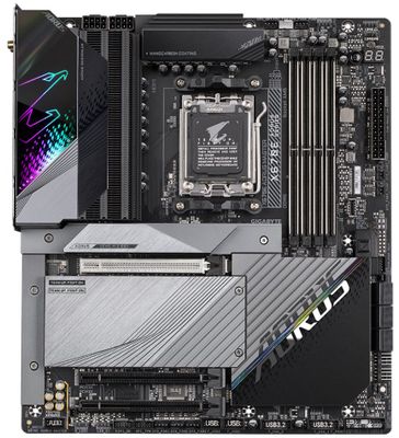 GIGABYTE X670E AORUS MASTER/AM5/E-ATX Základní deska, AMD X670, AM5, 4x DDR5 DIMM (max. 128GB), 4x M.2, HDMI, DisplayPort, 2x USB typ C, Wi-Fi, EATX