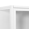 vidaXL Vysoká skrinka biela 80x35x135 cm oceľ a tvrdené sklo