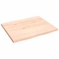 vidaXL Stolová doska 60x50x2 cm neošetrené masívny dub živé hrany