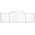 vidaXL Oblúkové gabionové koše 5 ks 300x30x80/100cm pozinkované železo