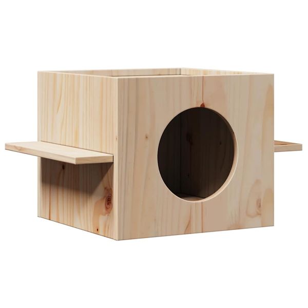 VidaXL Domček pre mačky 51x35x30 cm masívna borovica