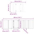 vidaXL Brána pre psa s dverami sklad. 12 panelov 600 cm topoľové drevo