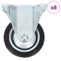 vidaXL 8 ks pevné kolieska 75 mm
