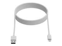 Kábel Lightning - USB typ A so zástrčkami (samec) do Lightning so zástrčkami (samec) - biela - Fast Charging až 12W