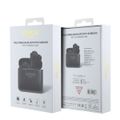 Guess Bluetooth slúchadlá GUTWSSU20ALEGK TWS + nabíjacia stanica čierna Potlačené logo