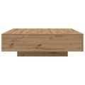 vidaXL Stolík pod TV s LED pásikmi Dub artisan 100 x 100 x 31 cm
