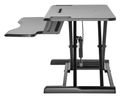 Neomounts  NS-WS300BLACK / Workstation - sit-stand workplace (height adjustment: 11-51 cm) / Black Pracovní stanice, dve pracovní plochy, nastavitelná výška, nosnost 15kg, cerná