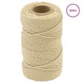 vidaXL Lano na čln 2 mm 100 m Prírodná