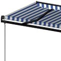 vidaXL Automatická zaťahovacia markíza 350x250 cm modro-biela