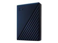 Pevný disk - šifrovaný - 5 TB - externý (prenosný) - USB 3.2 Gen 1 - AES 256 bitov - polnočná modrá