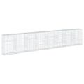 vidaXL Gabiónový kôš s krytom 800x50x150 cm pozinkované železo