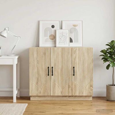 vidaXL Servírovacia skriňa Dub sonoma 89 x 34,5 x 77 cm