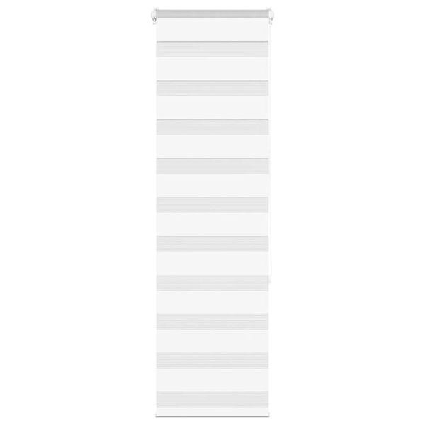 vidaXL Zebra roleta biela 40x150 cm šírka látky 35,9 cm polyester