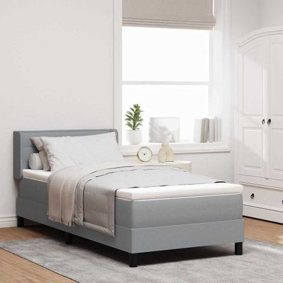 vidaXL Posteľ s pružinovým rámom Svetlosivá 200 x 80 cm látka