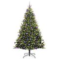 vidaXL Umelý skladací vianočný stromček 300 LED diód Zelená 210 cm