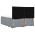 vidaXL LED boxspring posteľ s matracom Svetlosivá 140 x 200 cm Látka