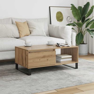 vidaXL Konferenčný stolík dub artisan 90x50x36,5 cm kompozitné drevo