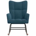 vidaXL Hojdacie kreslo modré zamat