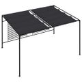 vidaXL Altánok so zaťahovacou strieškou 4x3x2,3 m antracitový 180 g/m²