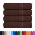 vidaXL Utierky na ruky FROGN 4 ks hnedé 50x100 cm 360 g/m²