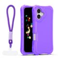 Puzdro Safepop s popruhom pre iPhone 16 6,1" fialové