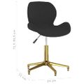 335037 vidaXL Swivel Dining Chair Black Velvet