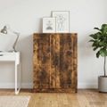 vidaXL Servírovacia skriňa Dymový dub 66 x 34,5 x 87 cm