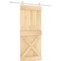 vidaXL Posuvné dvere Prírodná a biela 90 x 210 cm