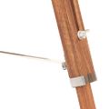 vidaXL Lampa na statíve medovo-hnedá a biela 141 cm teakový masív