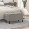 vidaXL Lavica bledosivá 70x35x41 cm zamat