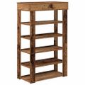vidaXL Regál na topánky staré drevo 60x30x98 cm spracované drevo