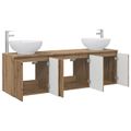vidaXL Set kabinetov do kúpeľne 3 ks Dub artisan 49,5 x 44,5 x 65 cm