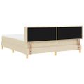 vidaXL Posteľ s pružinovým rámom s matracmi Krémová 200 x 180 cm látka