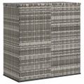 vidaXL Záhradný úložný box z polyratanu 100x49x103,5 cm sivý