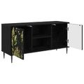 vidaXL TV skrinka RHENEN 102 x 33 x 51 cm Čierny dub Kompozitné drevo