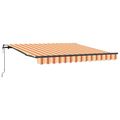 vidaXL Sklopná markíza Žltá a oranžová 300 x 250 cm Tkanina a hliník