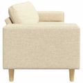 vidaXL Pohovka do obývačky Krémová 250 x 77 x 76 cm Polyester
