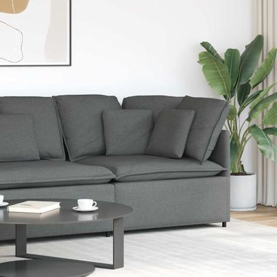vidaXL Modulárna rohová pohovka s vankúšmi, tmavosivá 100 cm