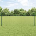 vidaXL Euro oplotenie s pilierom 10 x 0,8 m PVC potiahnutá oceľ Zelená