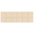 vidaXL Nástenné panely 12 ks krémové 90x30 cm látka 3,24 m²